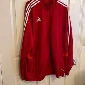 Red adidas track suit jacket